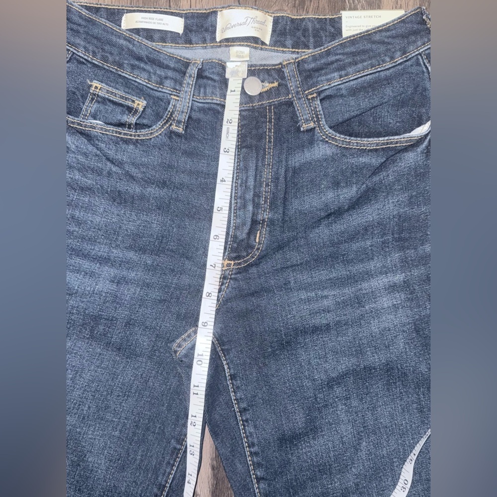 Universal Thread Dark Blue Flare Jeans - Picture 4 of 9